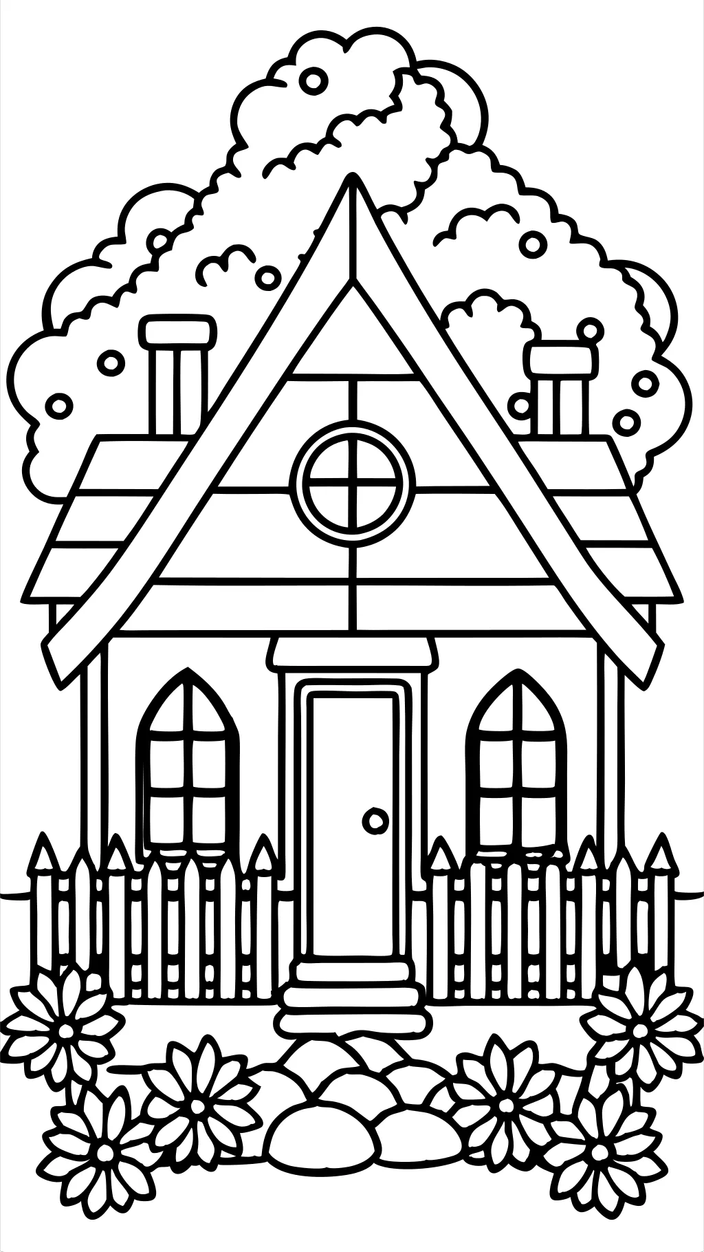 coloring pages a house